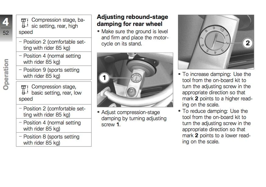 S1000RR user manual suspension adjustment BMW Forum